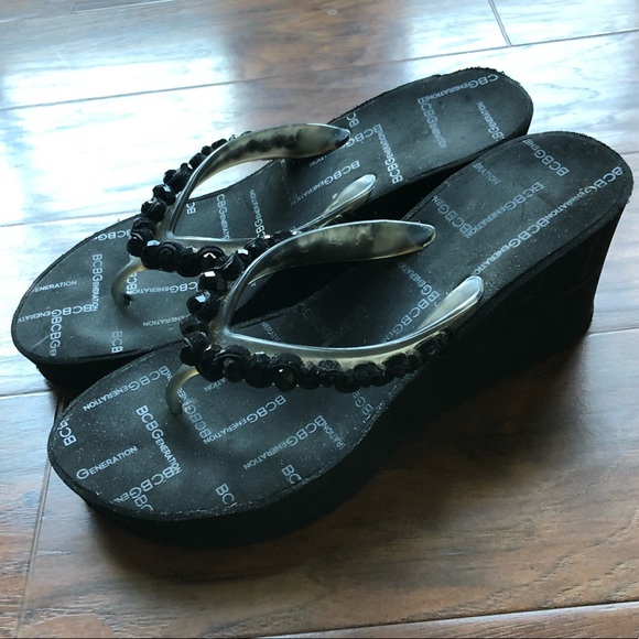 BCBGeneration Embellished Platform flip flops, 9 - Picture 7 of 7